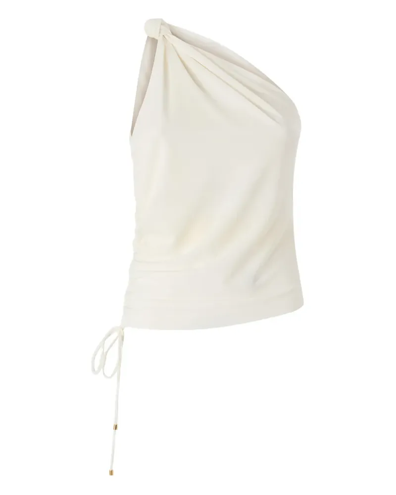 Pinko one-shoulder ruched top - Nude Nude
