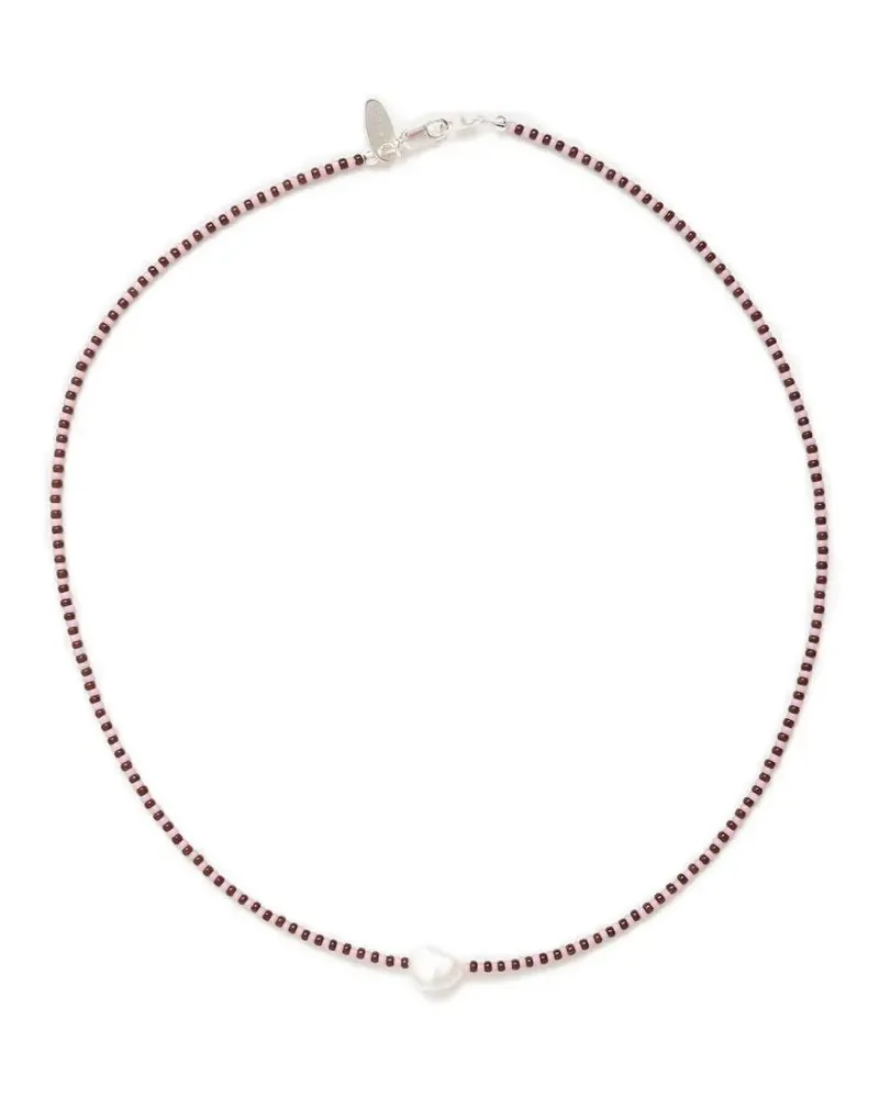 Santangelo striped pearl necklace - Rot Rot