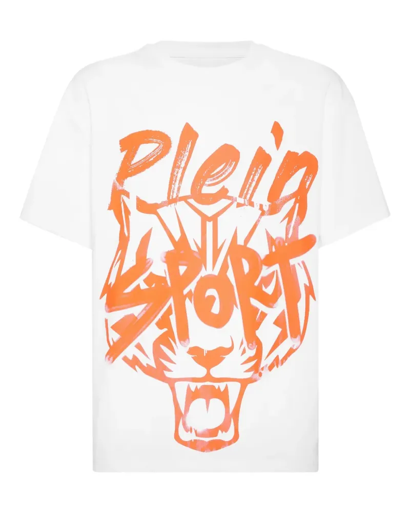 Philipp Plein T-Shirt mit Tigerkopf-Print - Weiß Weiß