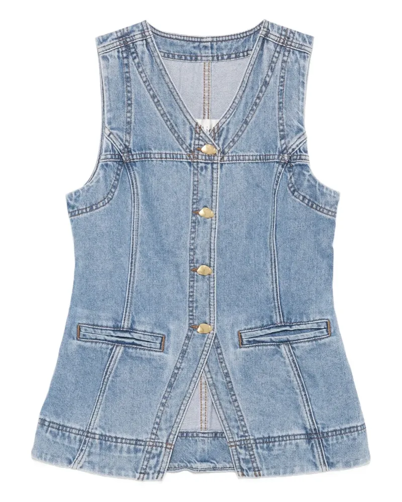 Aje. Holland Jeansweste mit Knopfleiste - Blau Blau
