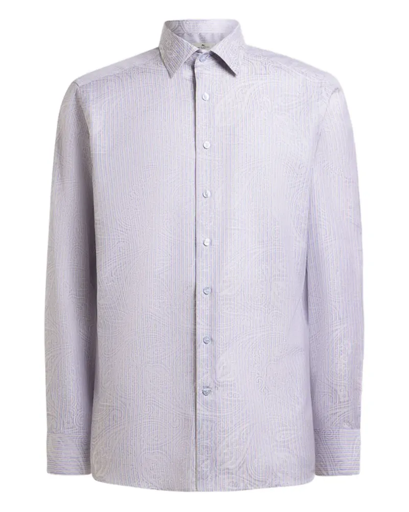 Etro Jacquard-Hemd aus Baumwolle - Violett Violett