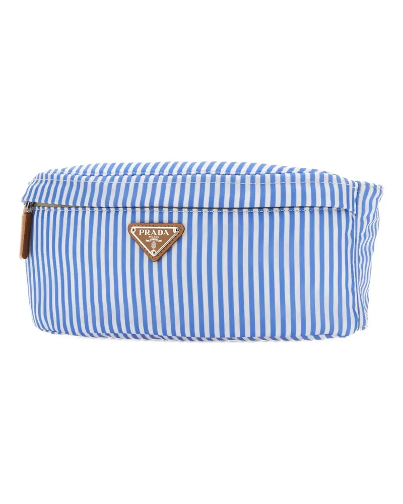 Prada Gestreifte Gürteltasche - Blau Blau