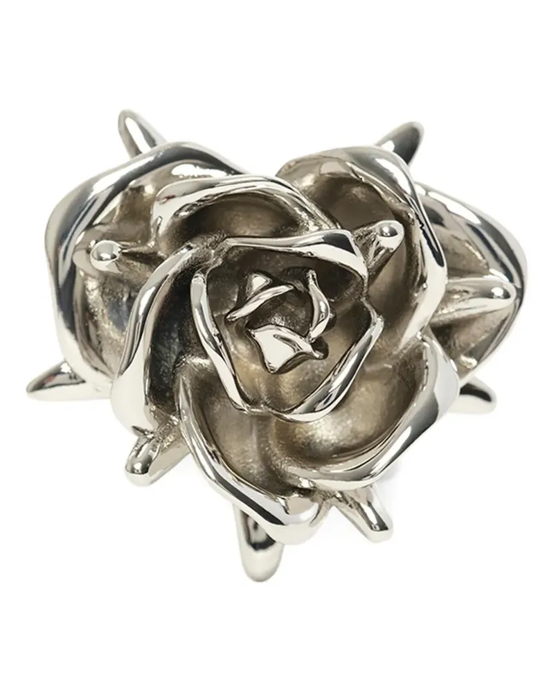 WE 11 DONE spiky rose ring - Silber Silber
