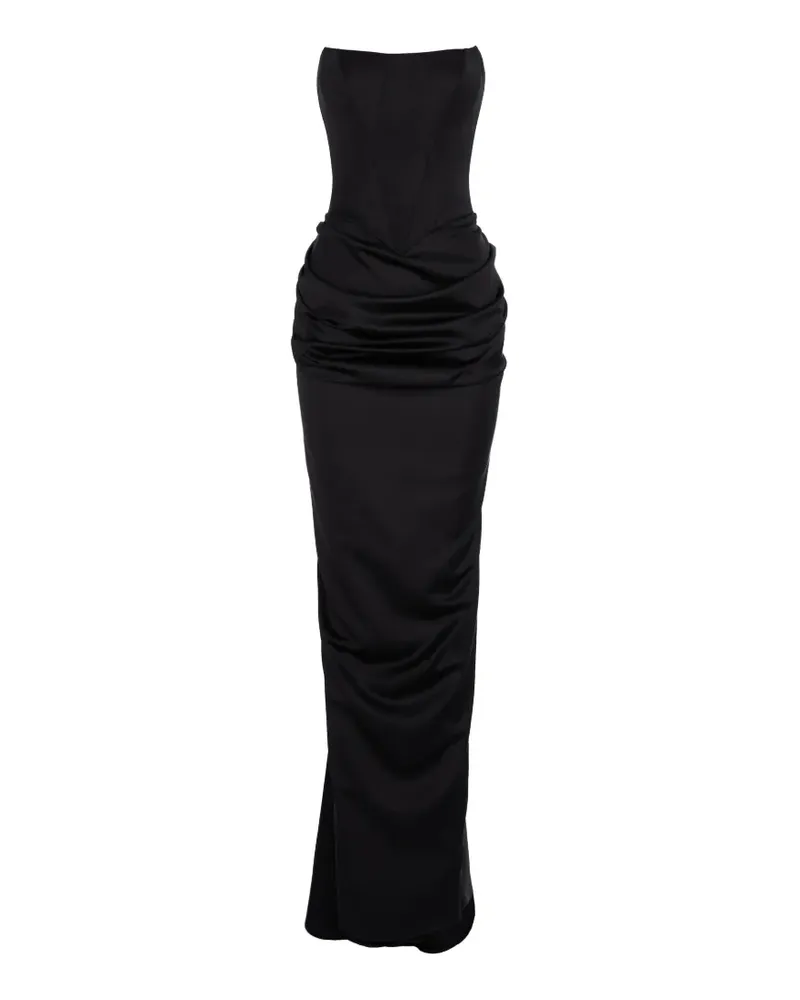 V:PM ATELIER Flavia draped-detail maxi dress - Schwarz Schwarz