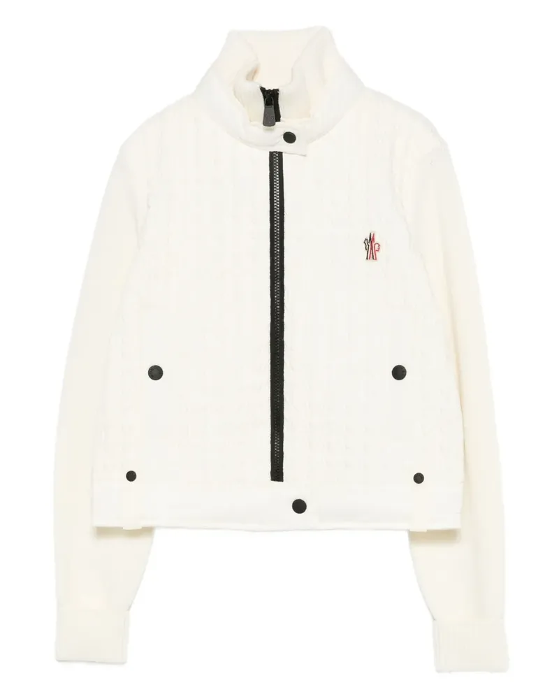 Moncler Jacke mit Kontrasteinsätzen - Weiß Weiß