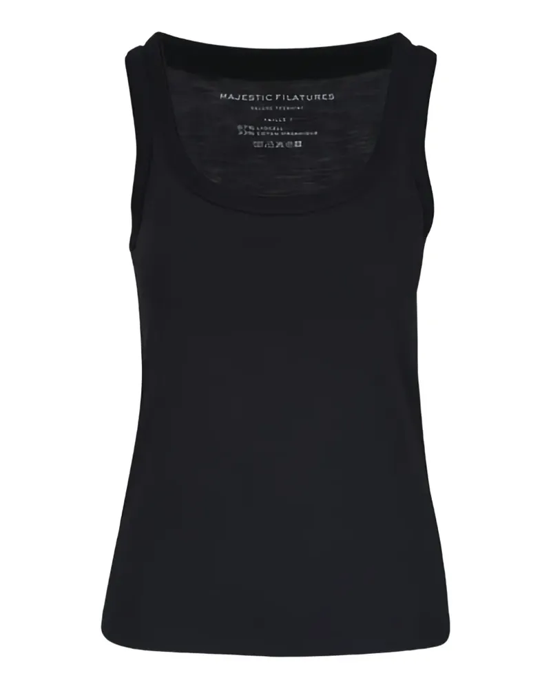 Majestic scoop-neck tank top - Schwarz Schwarz