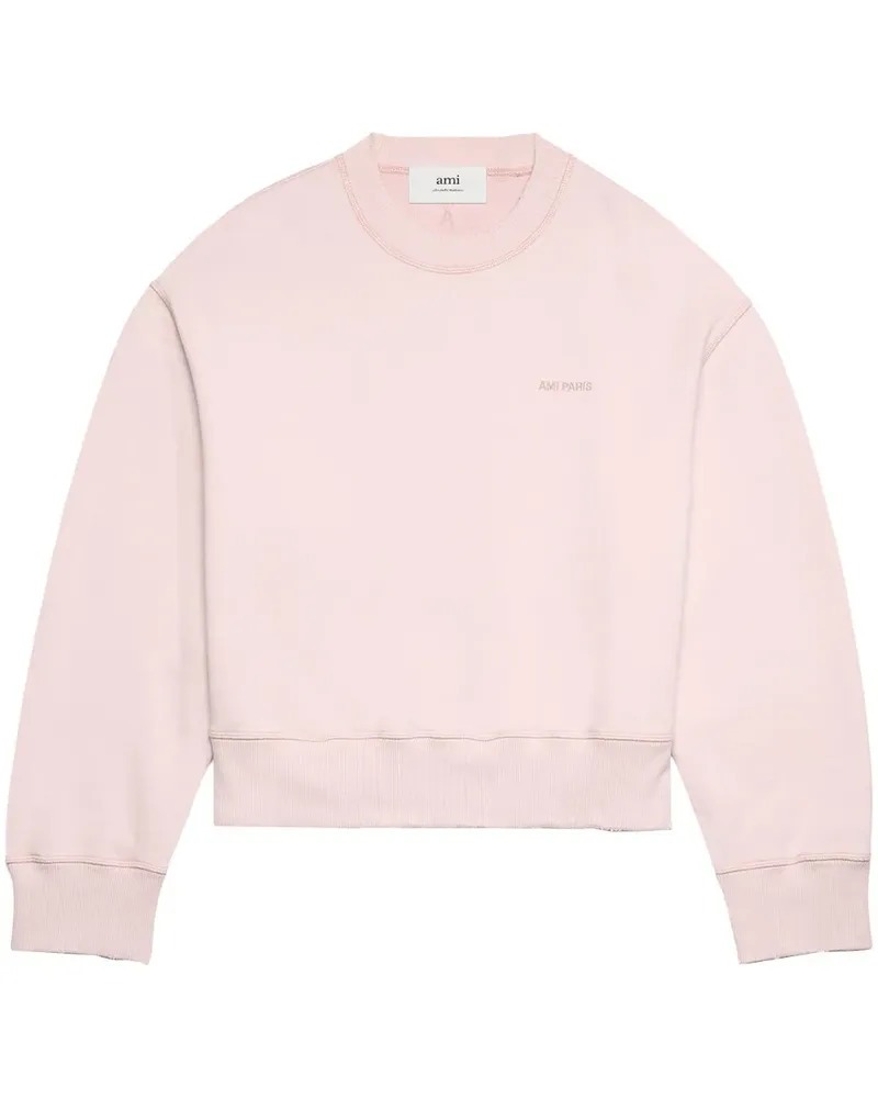 AMI Paris Sweatshirt mit Stickerei - Rosa Rosa