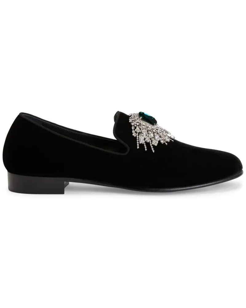 Giuseppe Zanotti Euphemie Loafer aus Samt - Schwarz Schwarz