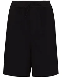 Y-3 Frottee-Shorts mit 3 Streifen Schwarz