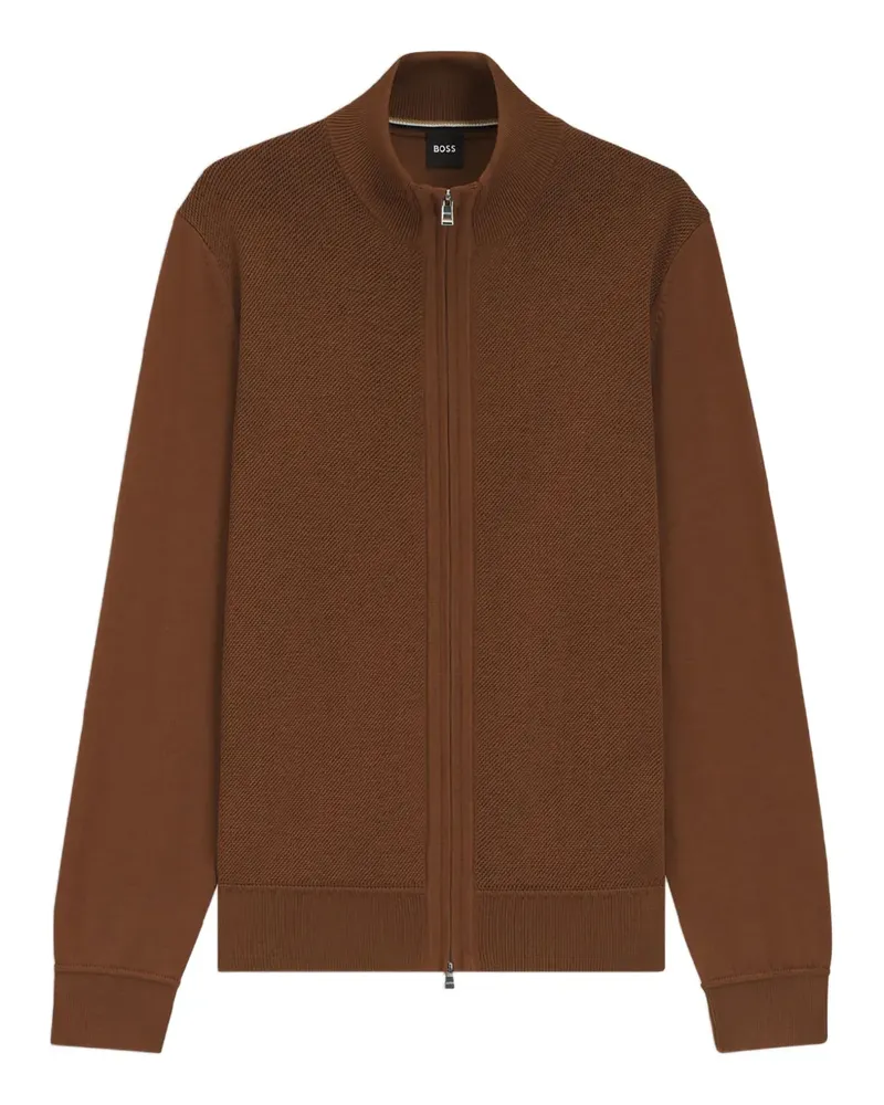 HUGO BOSS Cardigan mit Reißverschluss - Braun Braun