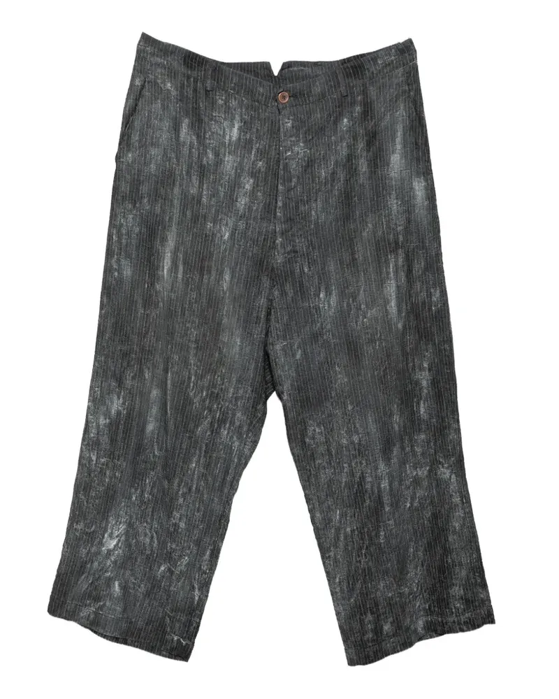 Studiorundholz pinstripe-pattern faded-effect trousers - Schwarz Schwarz