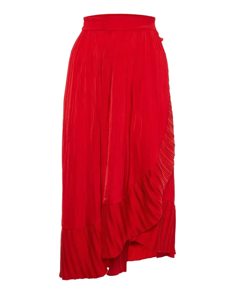 Maje Jonette asymmetric midi skirt - Rot Rot