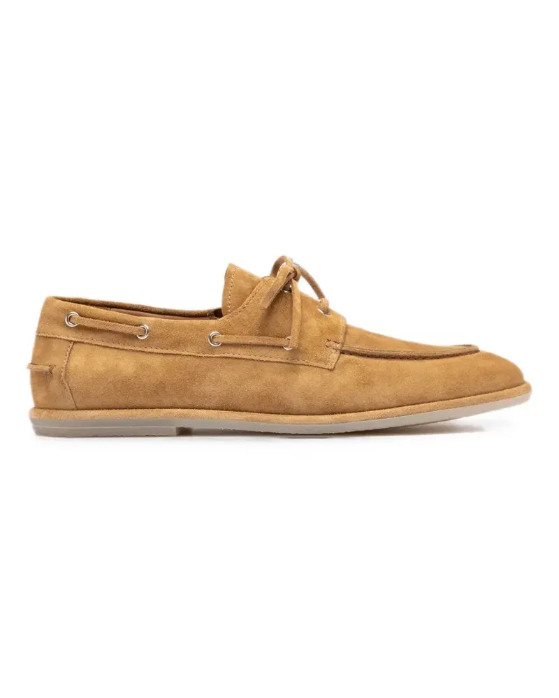 Officine Creative Italia Love 001 Segelschuhe aus Wildleder - Nude Nude