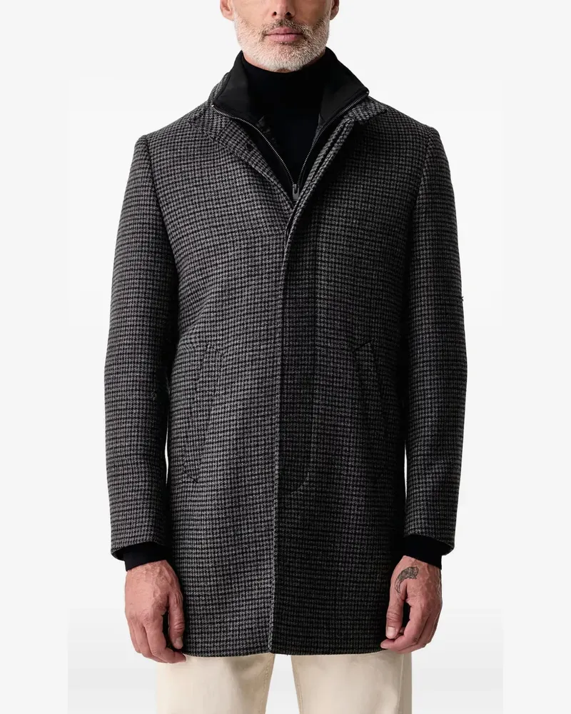 Lindbergh houndstooth-pattern single-breasted coat - Grau Grau