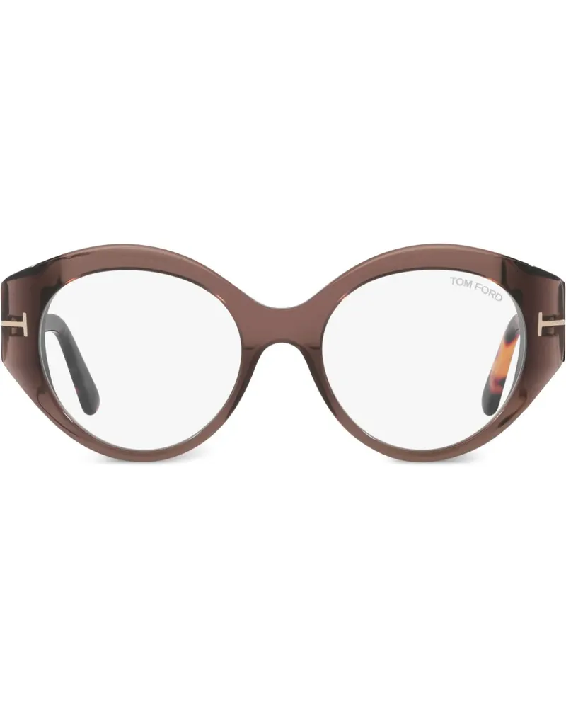 Tom Ford Brille mit rundem Gestell - Braun Braun