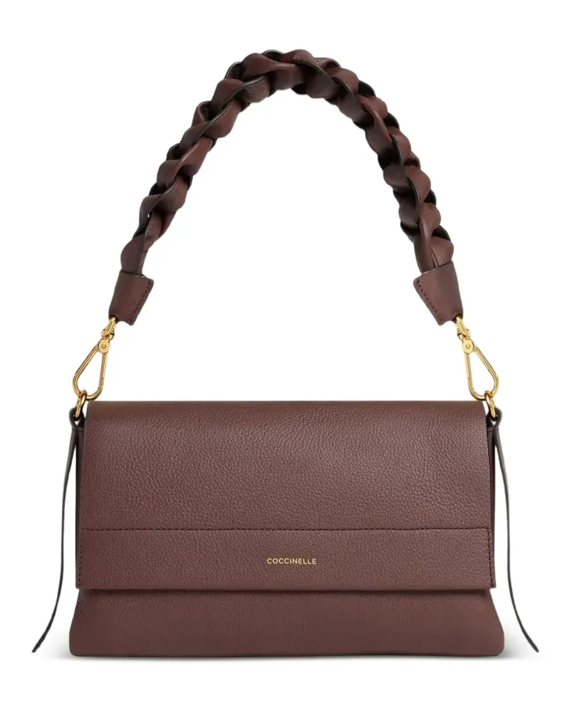 Coccinelle small Boheme braided-handle tote bag - Rot Rot