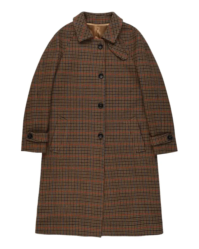 Fortela check-pattern single-breasted coat - Braun Braun