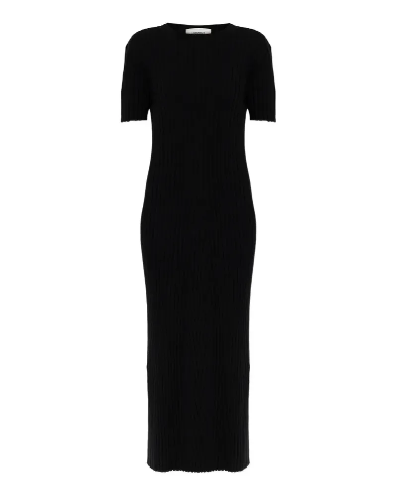 Lisa Yang Isabela ribbed midi dress - Schwarz Schwarz