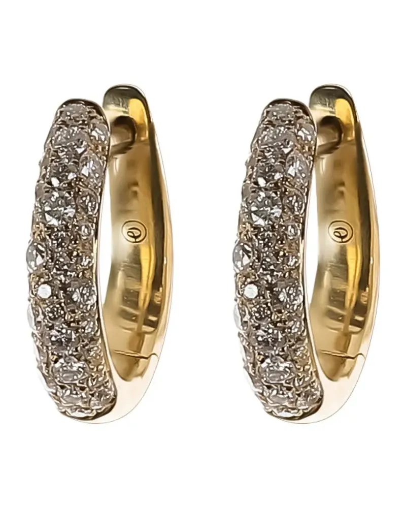 Octavia Elizabeth 18kt Cobblestone Gelbgoldcreolen mit Diamanten Gold