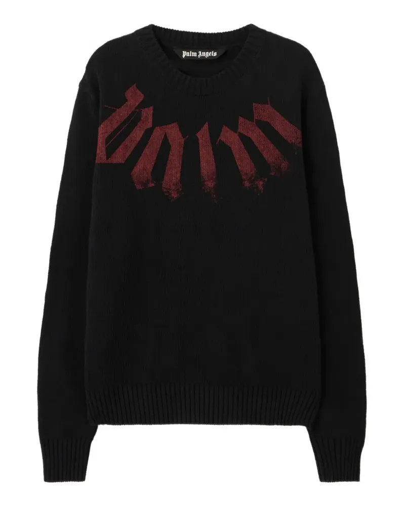 Palm Angels logo-print sweater - Schwarz Schwarz