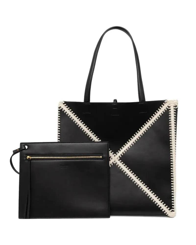 Nanushka The Origami Tote Bag - Schwarz Schwarz