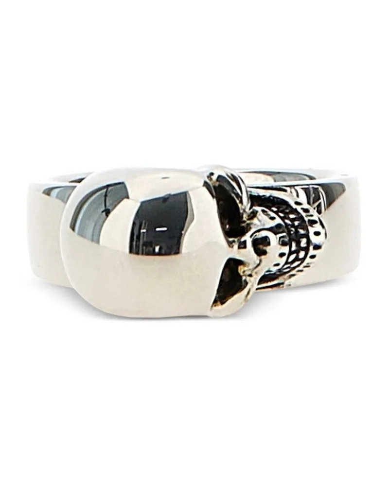 Alexander McQueen The Side Skull Ring Silber