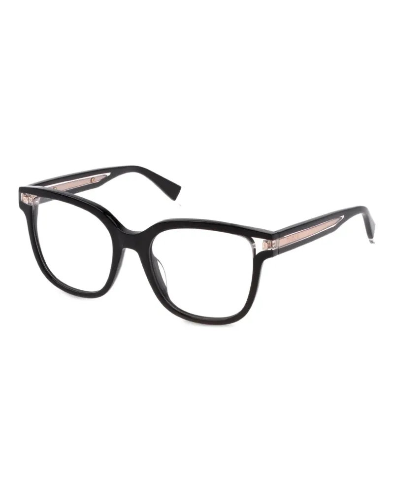 Furla squared stripe-detail glasses - Schwarz Schwarz