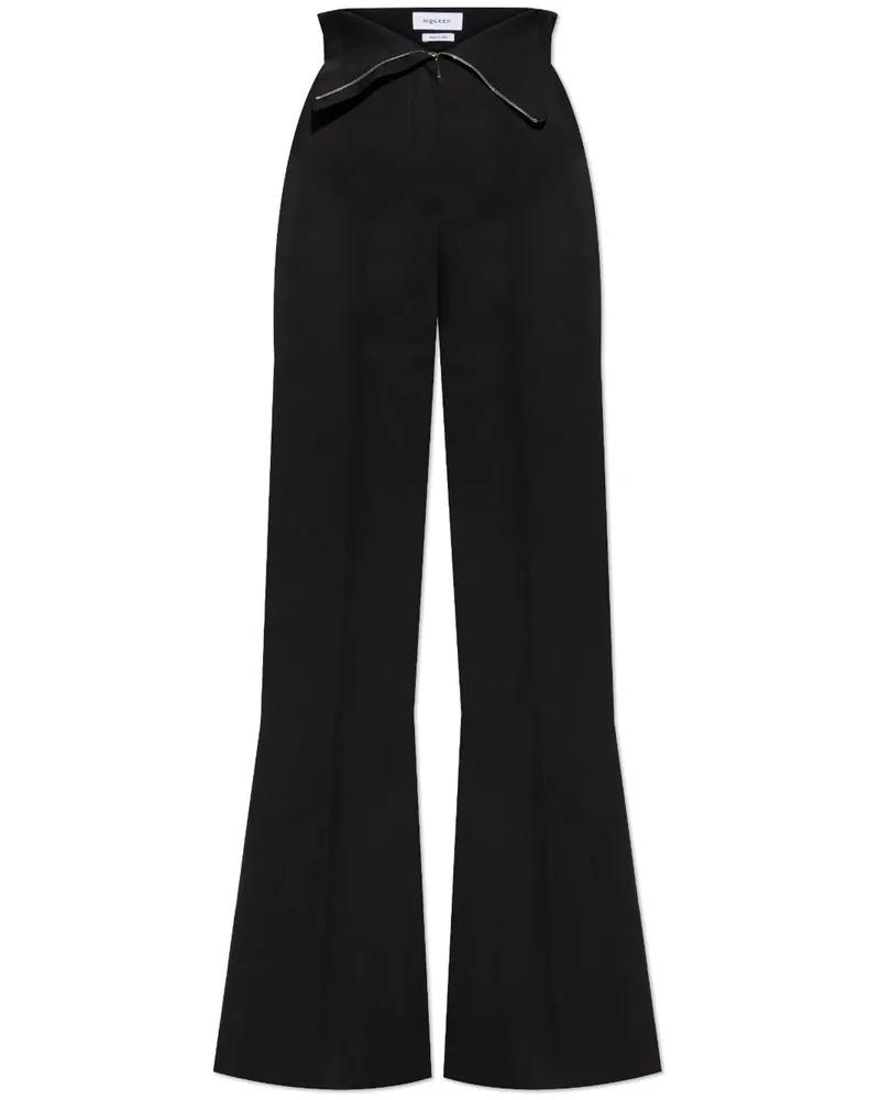 Alexander McQueen Hose aus Wolle - Schwarz Schwarz