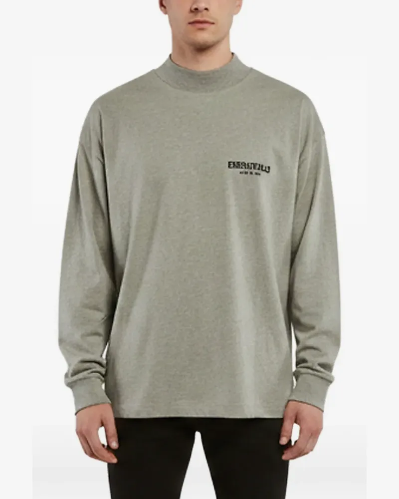 Fear of God Langarmshirt mit Logo-Print - Grau Grau