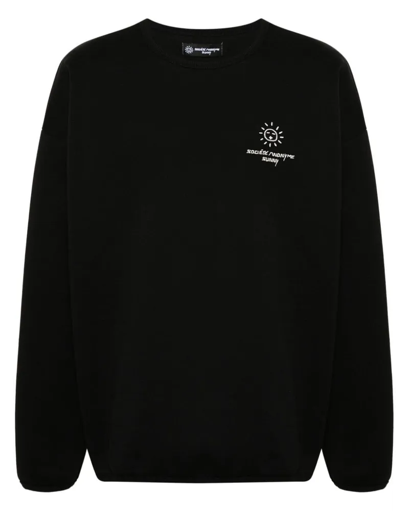 Société Anonyme Sunny Sweatshirt mit Logo-Stickerei Schwarz