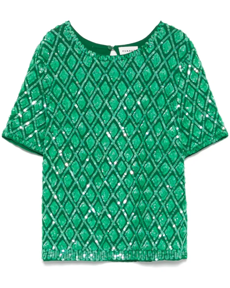 P.A.R.O.S.H. P.A.R.O H. Gild Bluse - Grün Grün