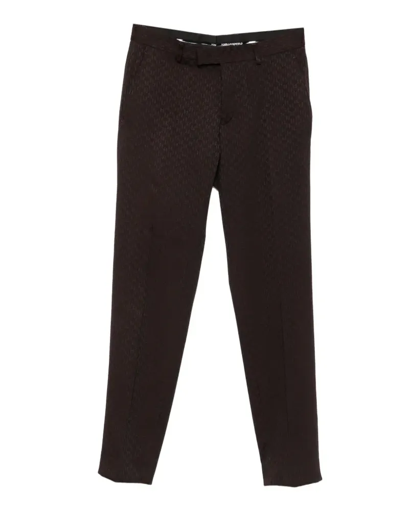 Karl Lagerfeld Road Hose mit Monogrammmuster - Braun Braun