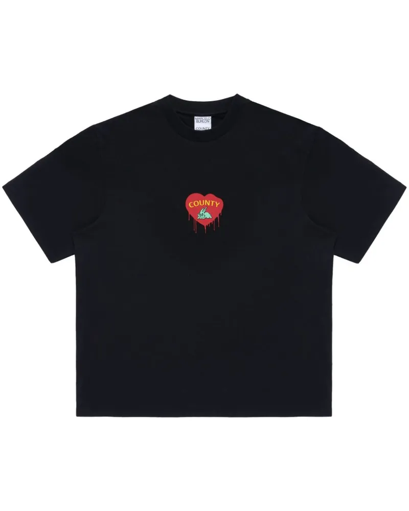 Marcelo Burlon | County of Milan Bunny Heart T-Shirt - Schwarz Schwarz