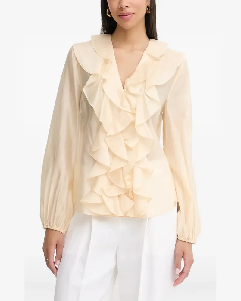 Twin-Set Bluse mit Rüschen - Nude Nude