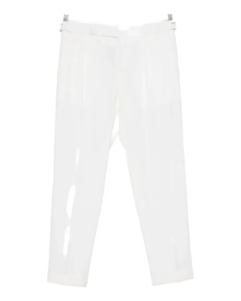 Briglia 1949 pleated side-adjuster trousers - Weiß Weiß