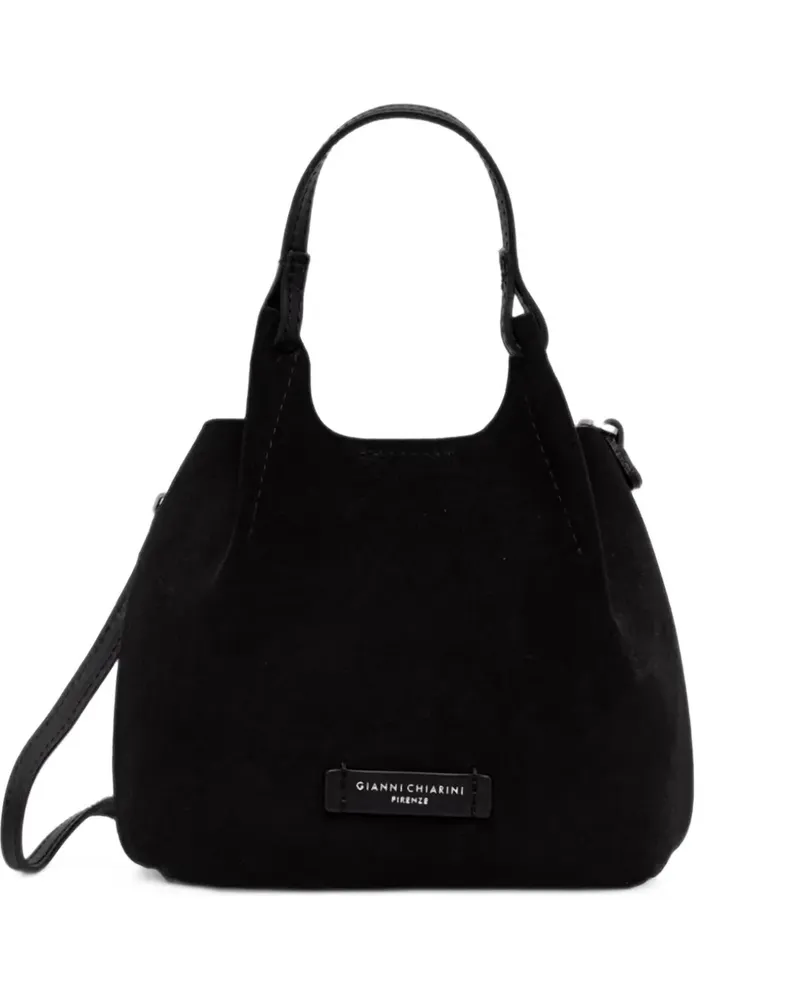 Gianni Chiarini Dua Tote Bag mit Logo-Patch - Schwarz Schwarz