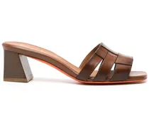 Mules mit verflochtenen Riemen - Braun