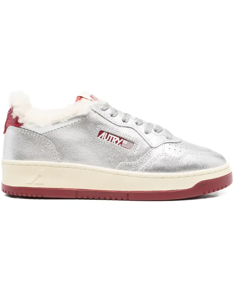 AUTRY Medalist shearling sneakers - Silber Silber