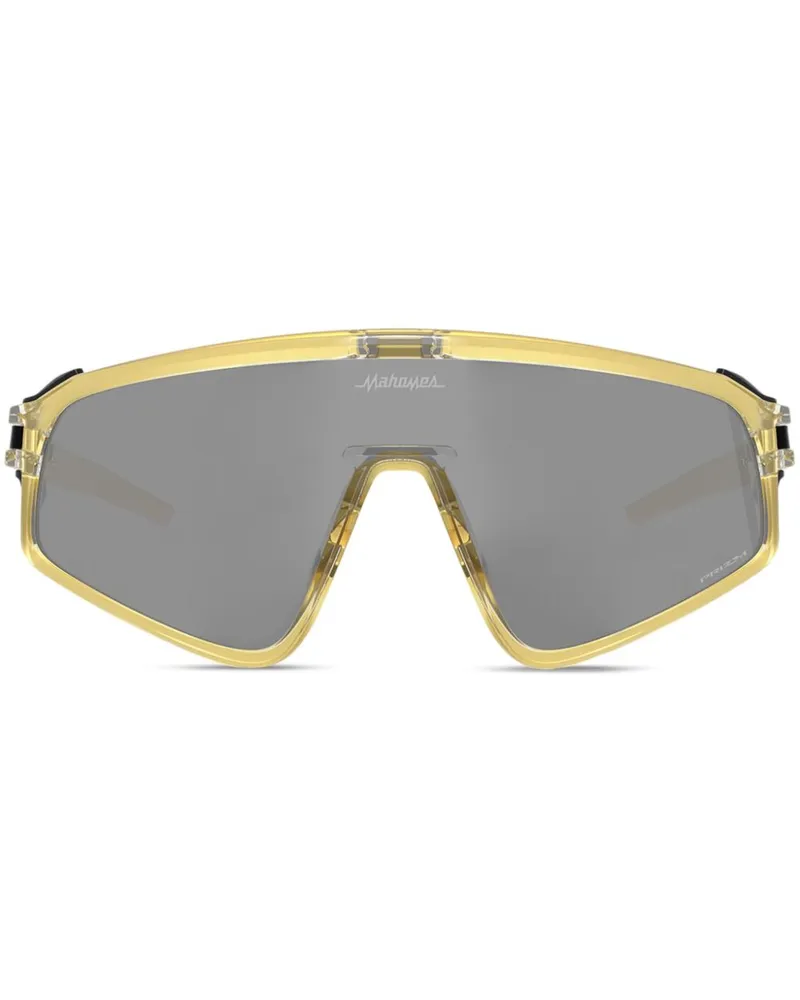 Oakley Latch Panel Sonnenbrille mit Shield-Gestell - Gold Gold