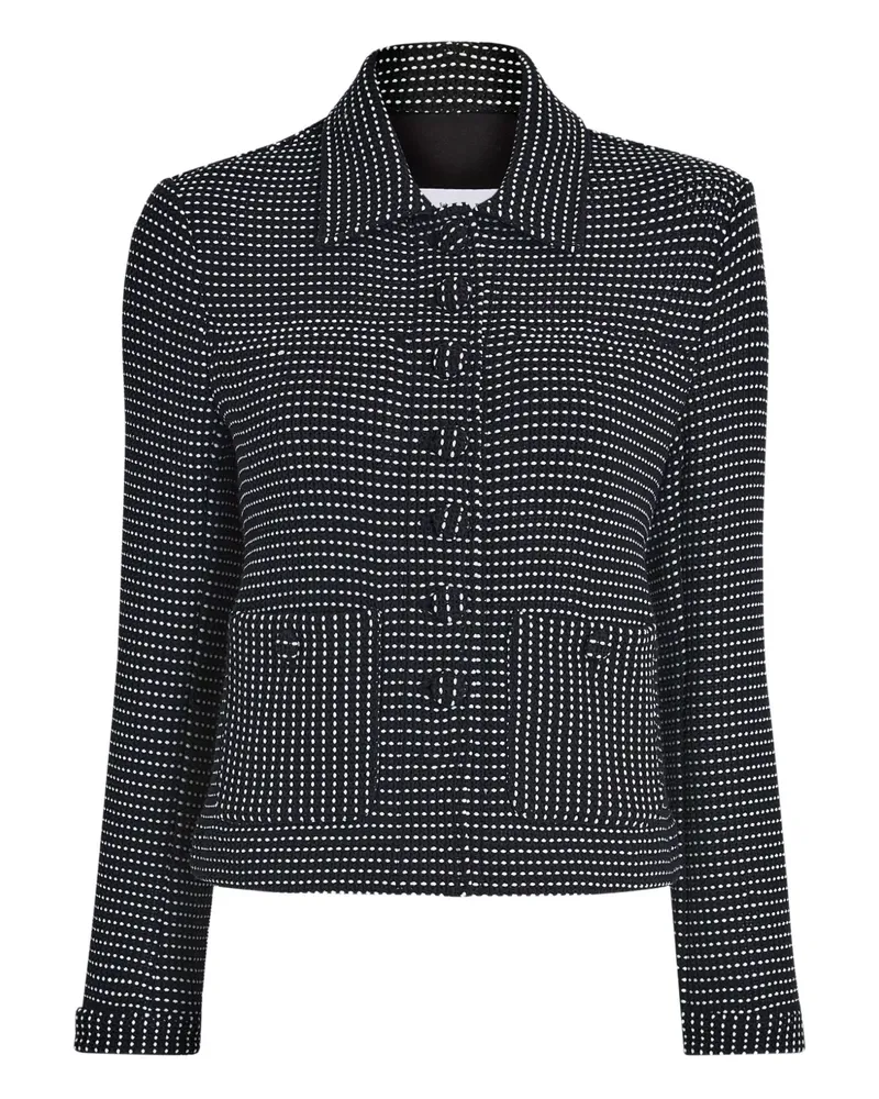 Proenza Schouler Gepunktete Jacke mit Taschen - Schwarz Schwarz
