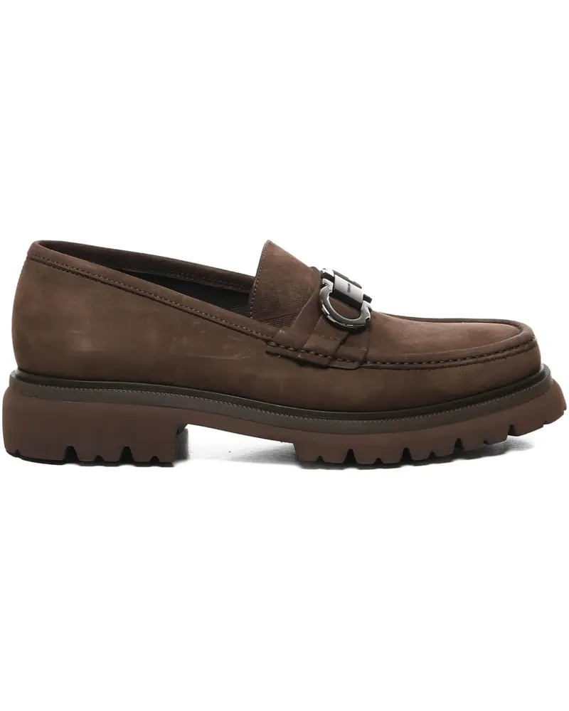 Ferragamo Loafer mit Gancini-Spange - Braun Braun