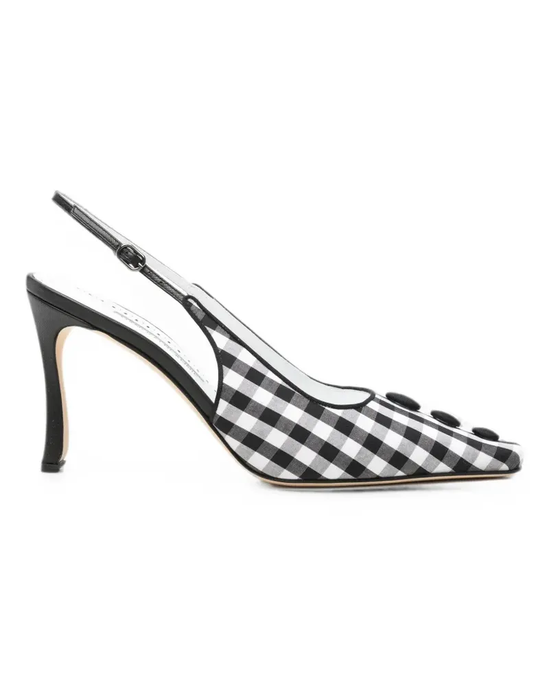 Manolo Blahnik Alexa Pumps mit Karomuster - Schwarz Schwarz