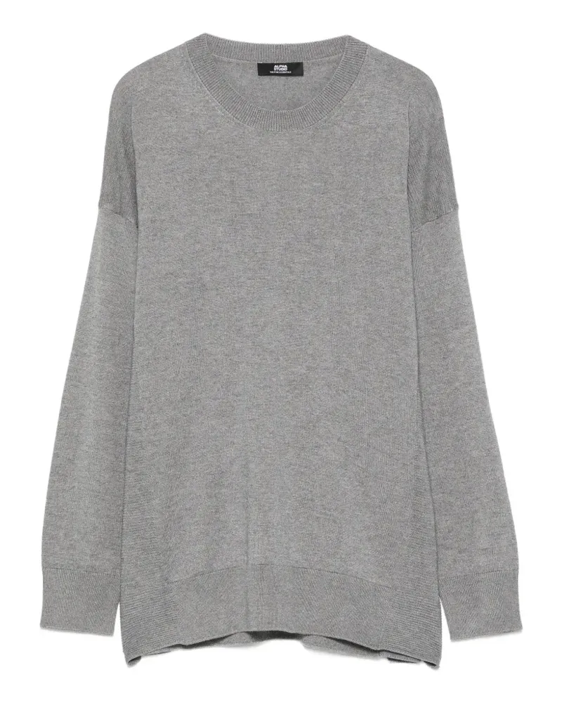 Alpha Studio Pullover mit seitlichem Schlitz - Grau Grau
