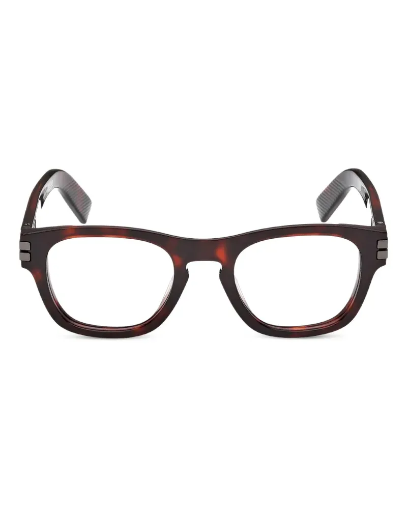 Ermenegildo Zegna Brille mit eckigem Gestell - Braun Braun