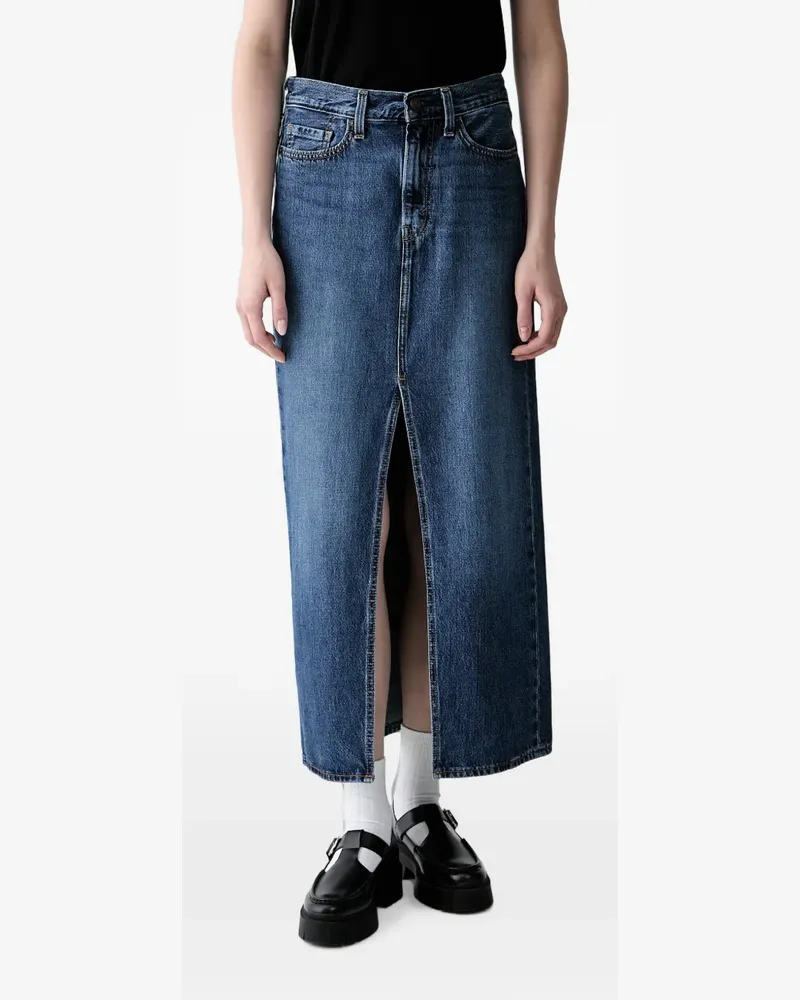 Levi's Maxirock aus Denim mit Schlitz - Blau Blau