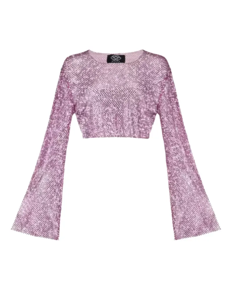 SANTA Brands crystal-embellished top - Rosa Rosa