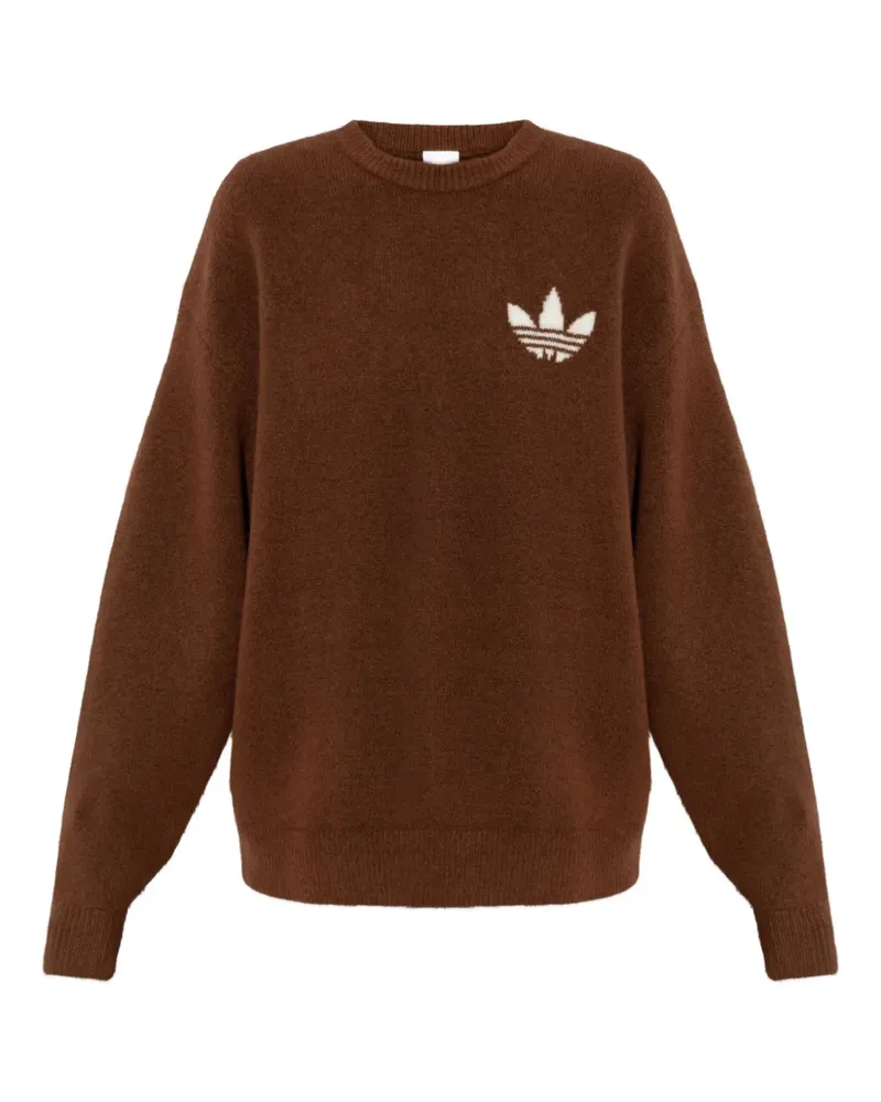 adidas Pullover mit rundem Ausschnitt - Braun Braun