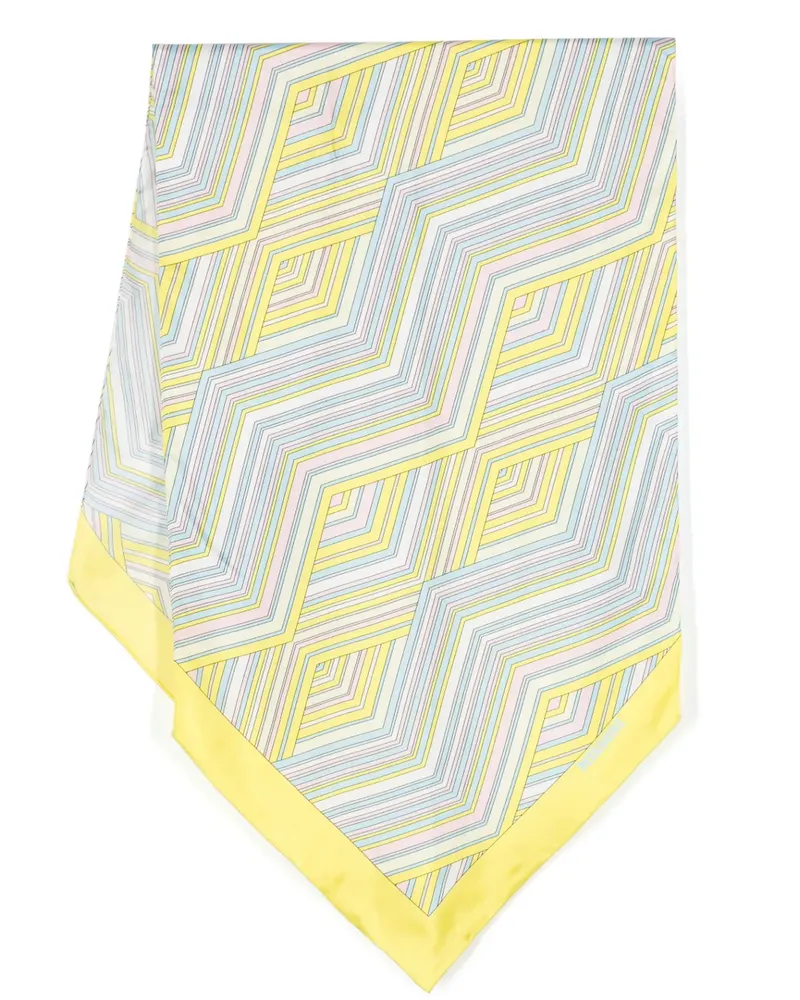 Missoni Seidenschal mit Zickzackmuster - Gelb Gelb
