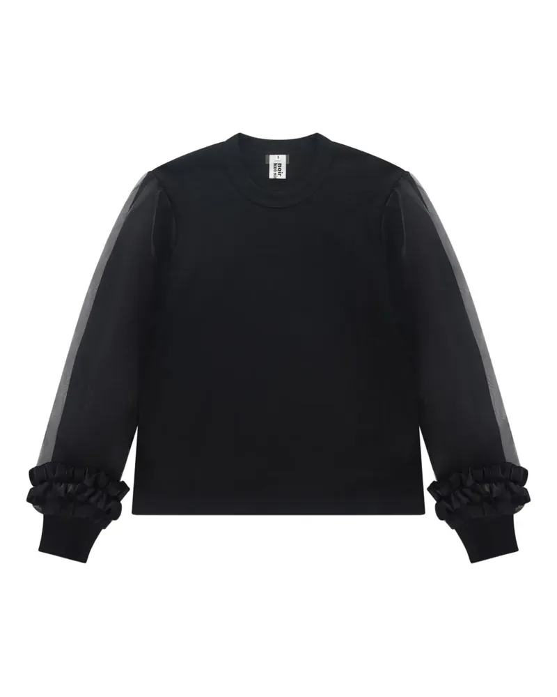 Noir Kei Ninomiya Sweatshirt mit Rüschenärmeln - Schwarz Schwarz