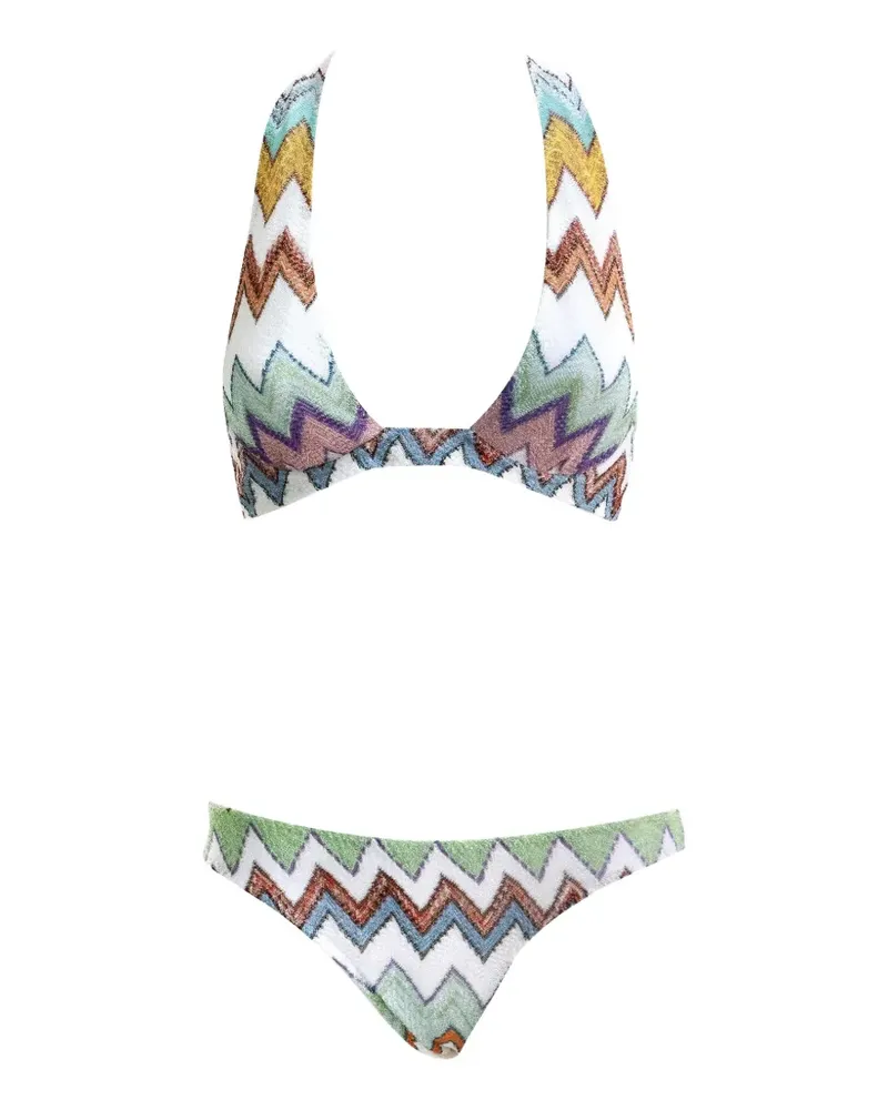 Missoni zigzag-knit bikini - Weiß Weiß